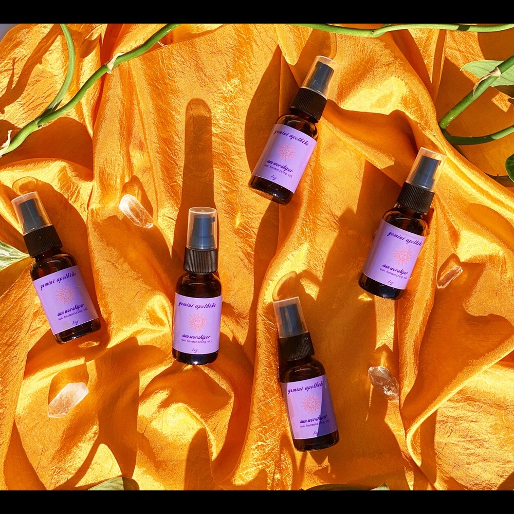 Golden tanning oil